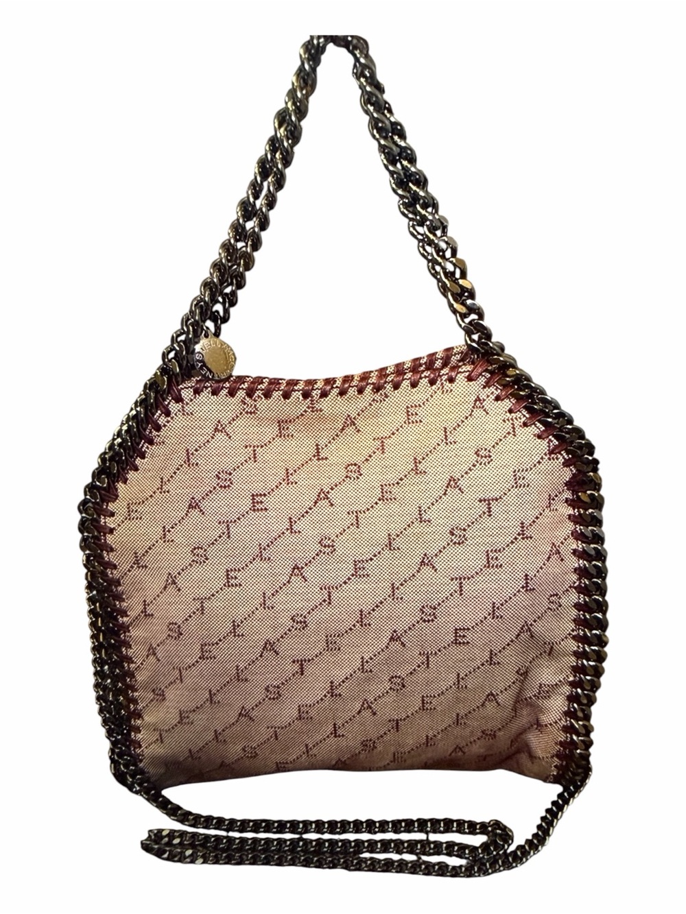 Stella McCartney Falabella Monogram Canvas Mini Tote Crossbody Bag 371223